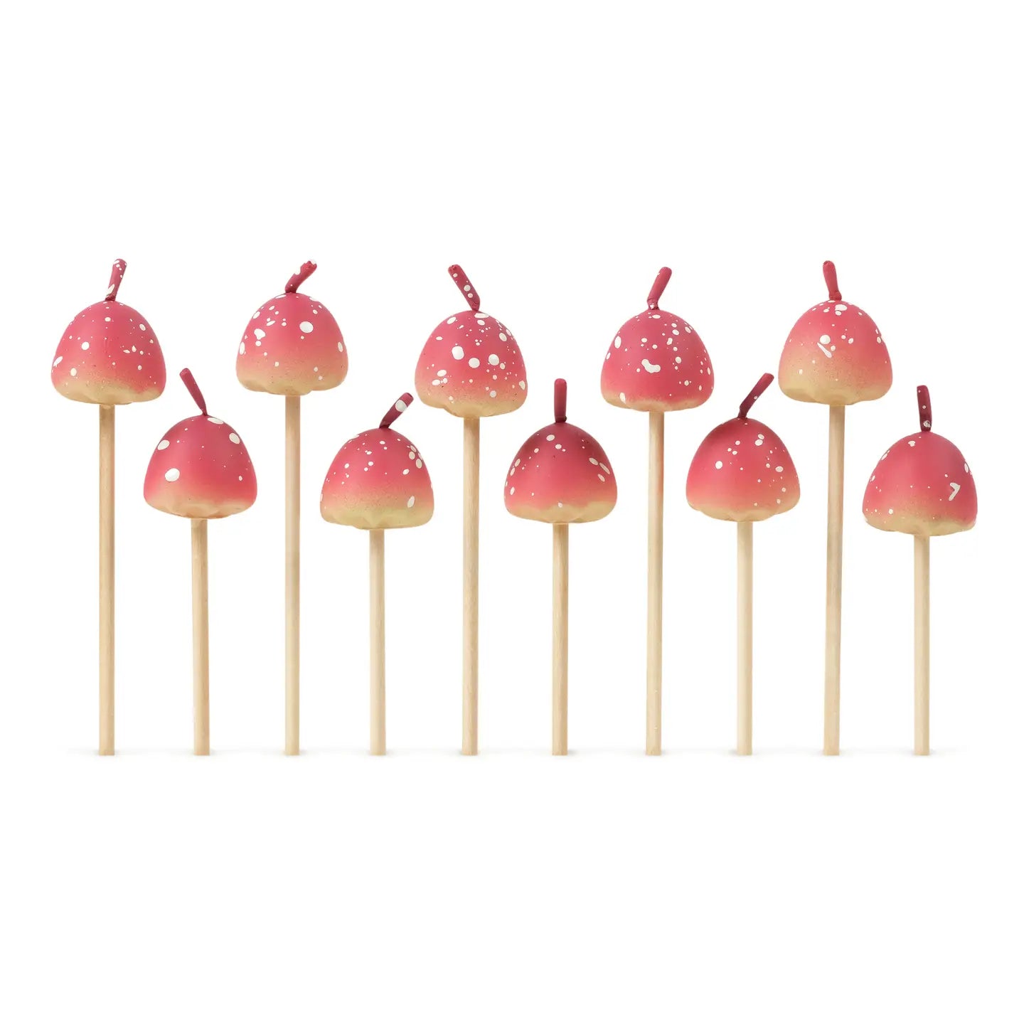 Woodland Wicks - Mushroom Birthday Canles - Set of 10