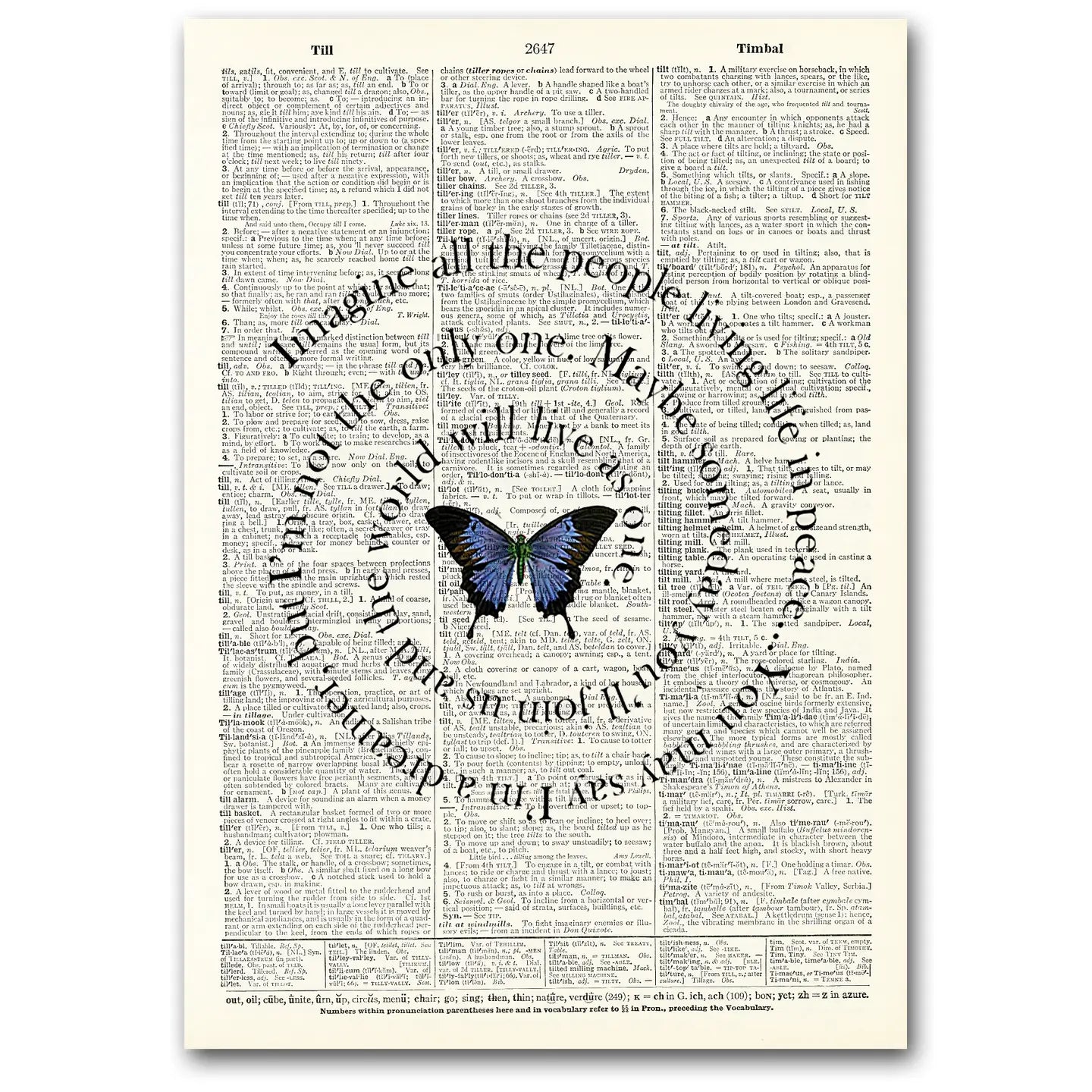 Vintage Dictionary Art