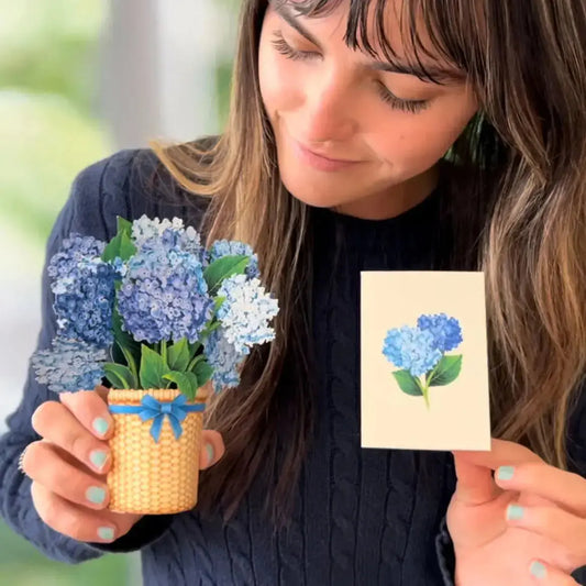 Mini Nantucket Hydrangeas Pop-Up Card