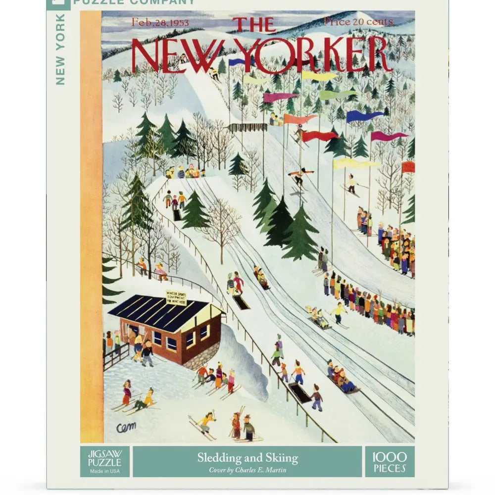 Sledding and Skiing 1000 Piece Jigsaw Puzzle