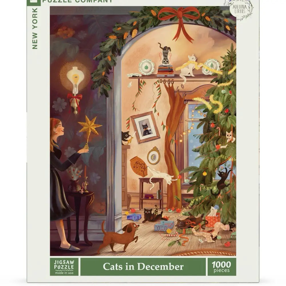 Cats in December 1000 Piece Jigsaw Puzzle