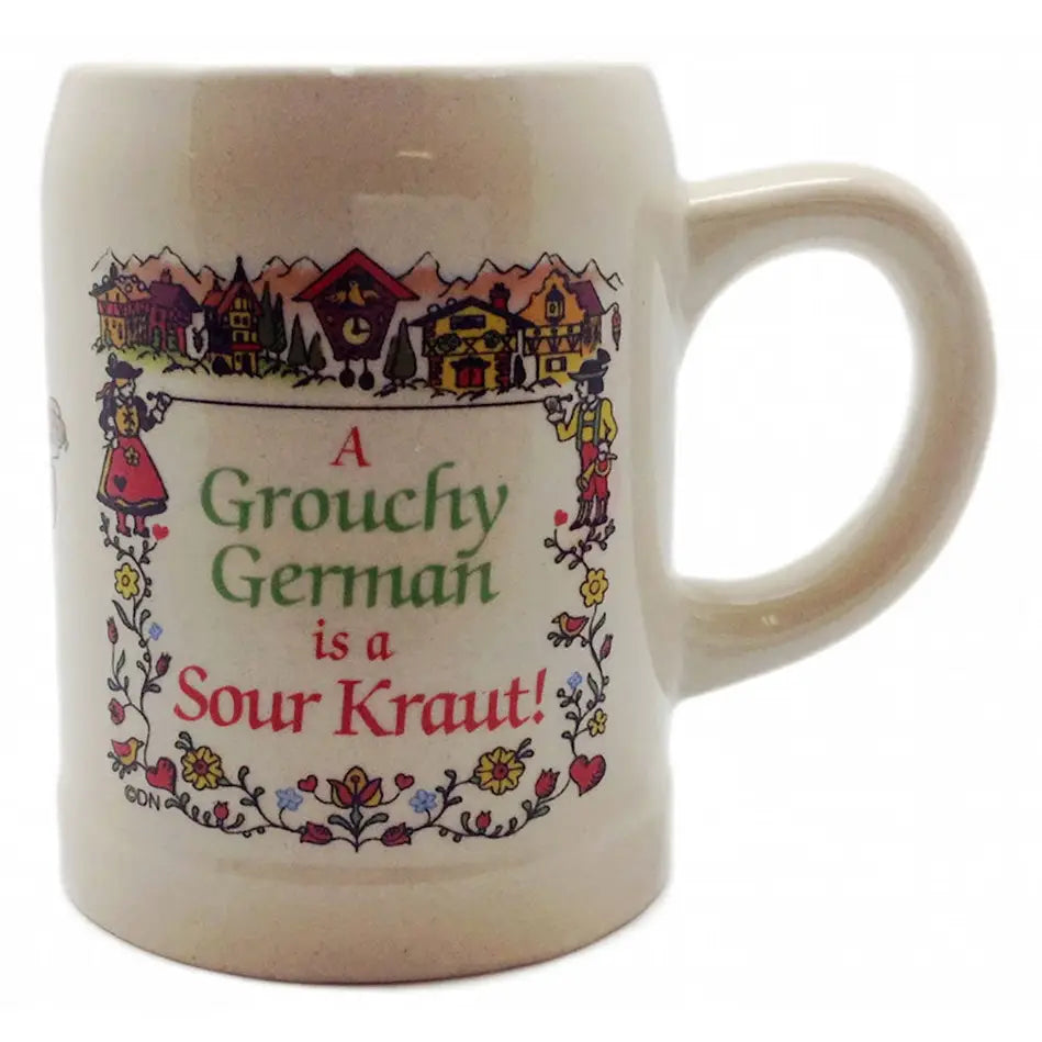 German Coffee Mug: "Grouchy German Is A Sour Kraut!"