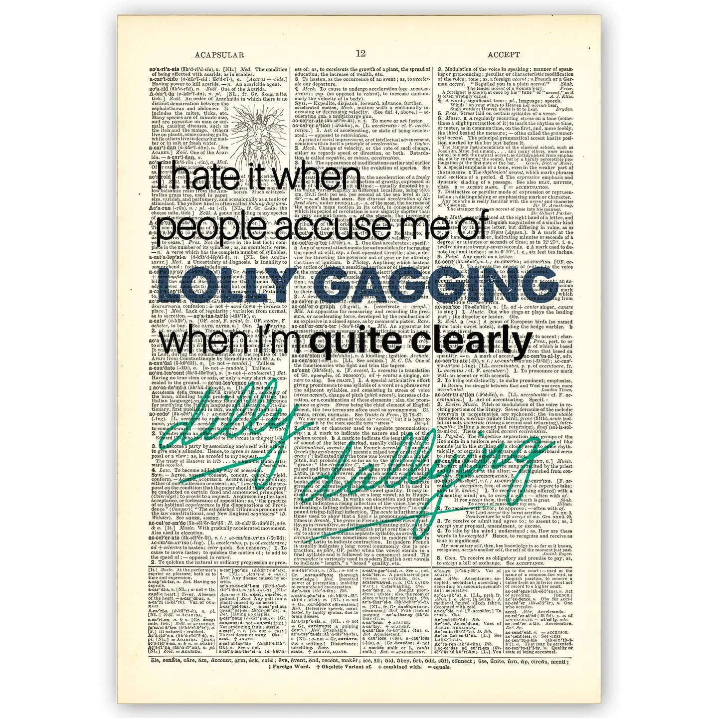 Vintage Dictionary Art