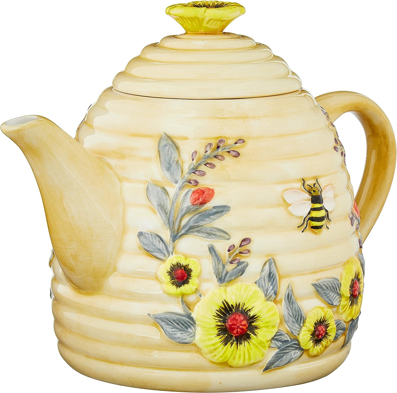 Mrs Tea Bee Sweet 32 oz. 3-D Beehive Teapot Ceramic,Multi Colored – Mrs ...