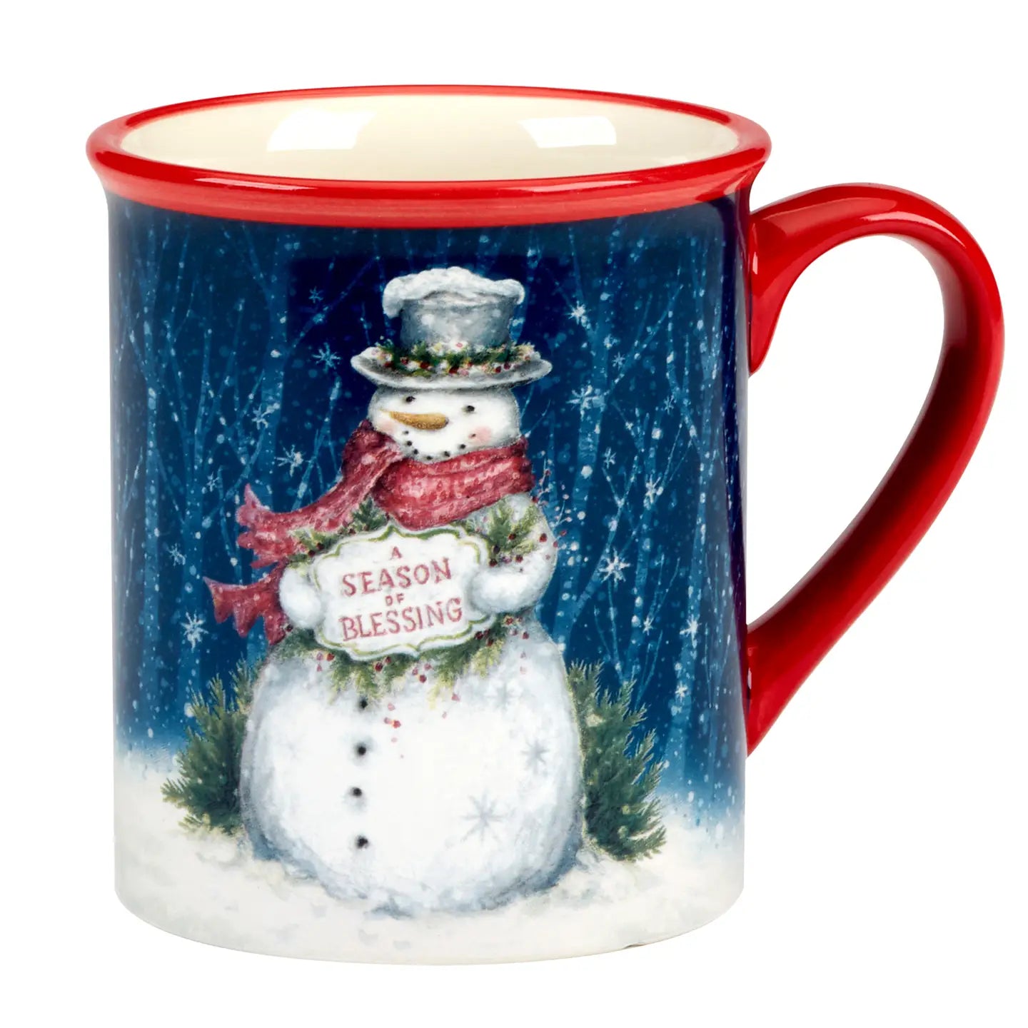 Snowman Greetings Mug 16 oz.  Sold Individually