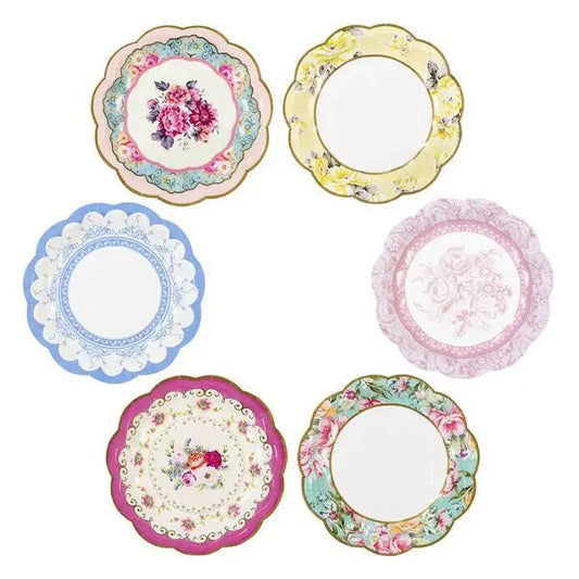 Truly Scrumptious Vintage Paper Plates - 12 Pack