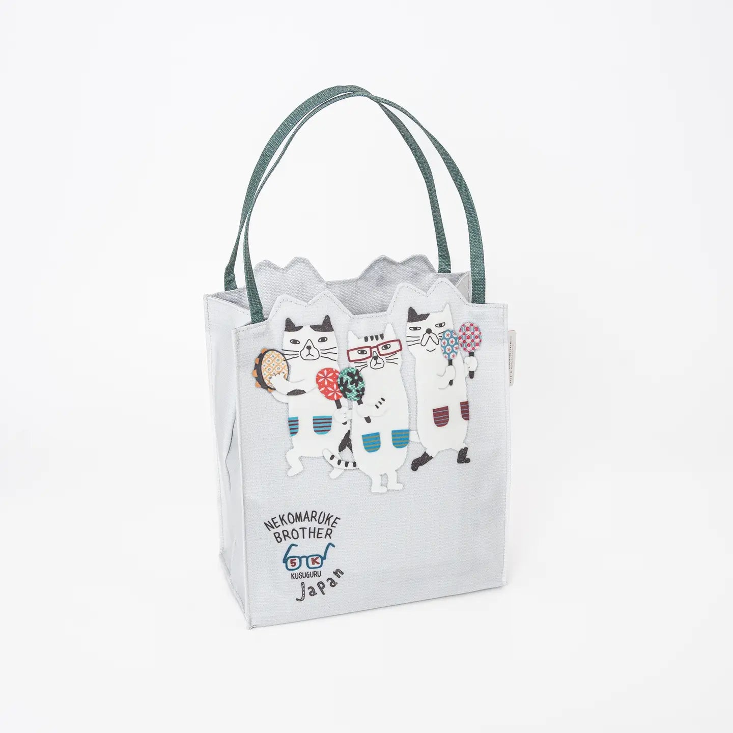 Whimsical "Nekomaruke Brother" Waterproof Mini Tote - Kusugu