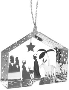 Metal Nativity Scene Ornament