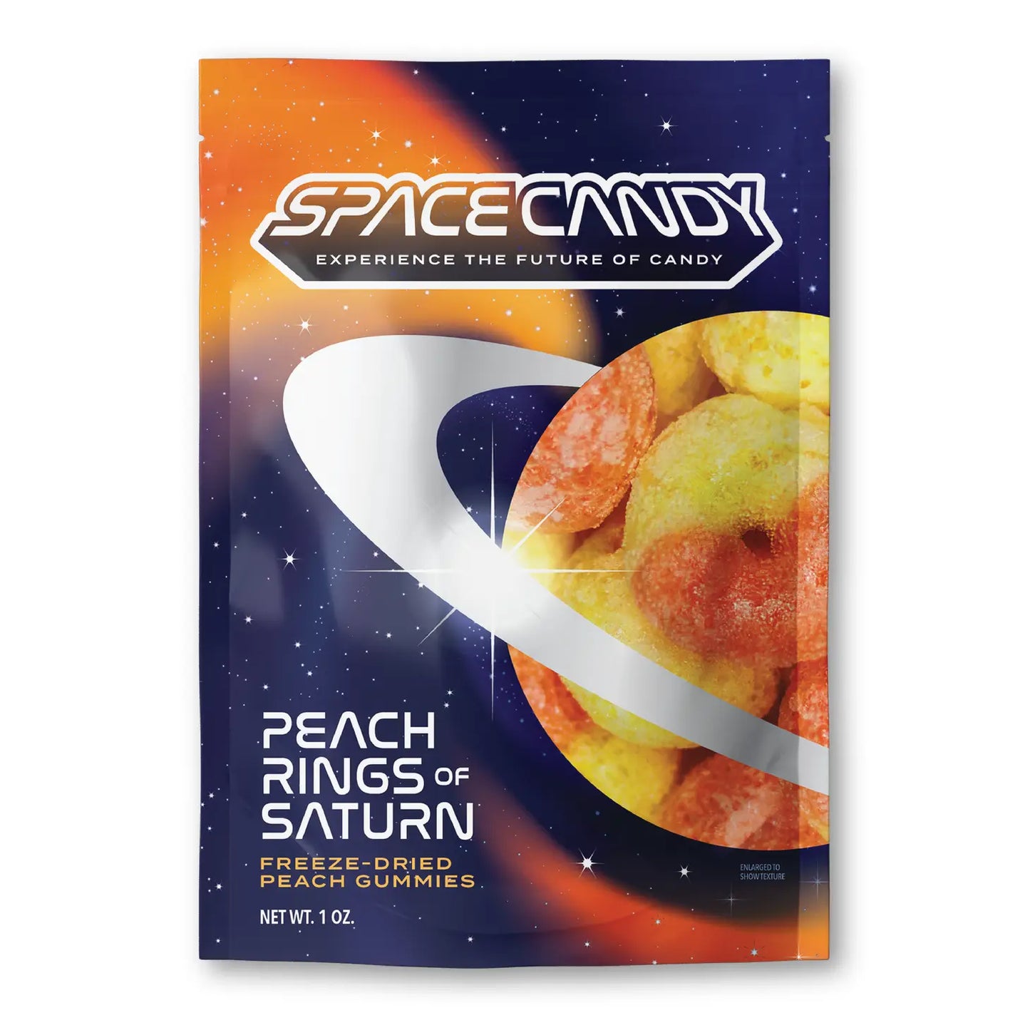 Peach Rings of Saturn: Freeze-Dried Peach Rings