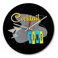 Cocktail Time Clock - Black