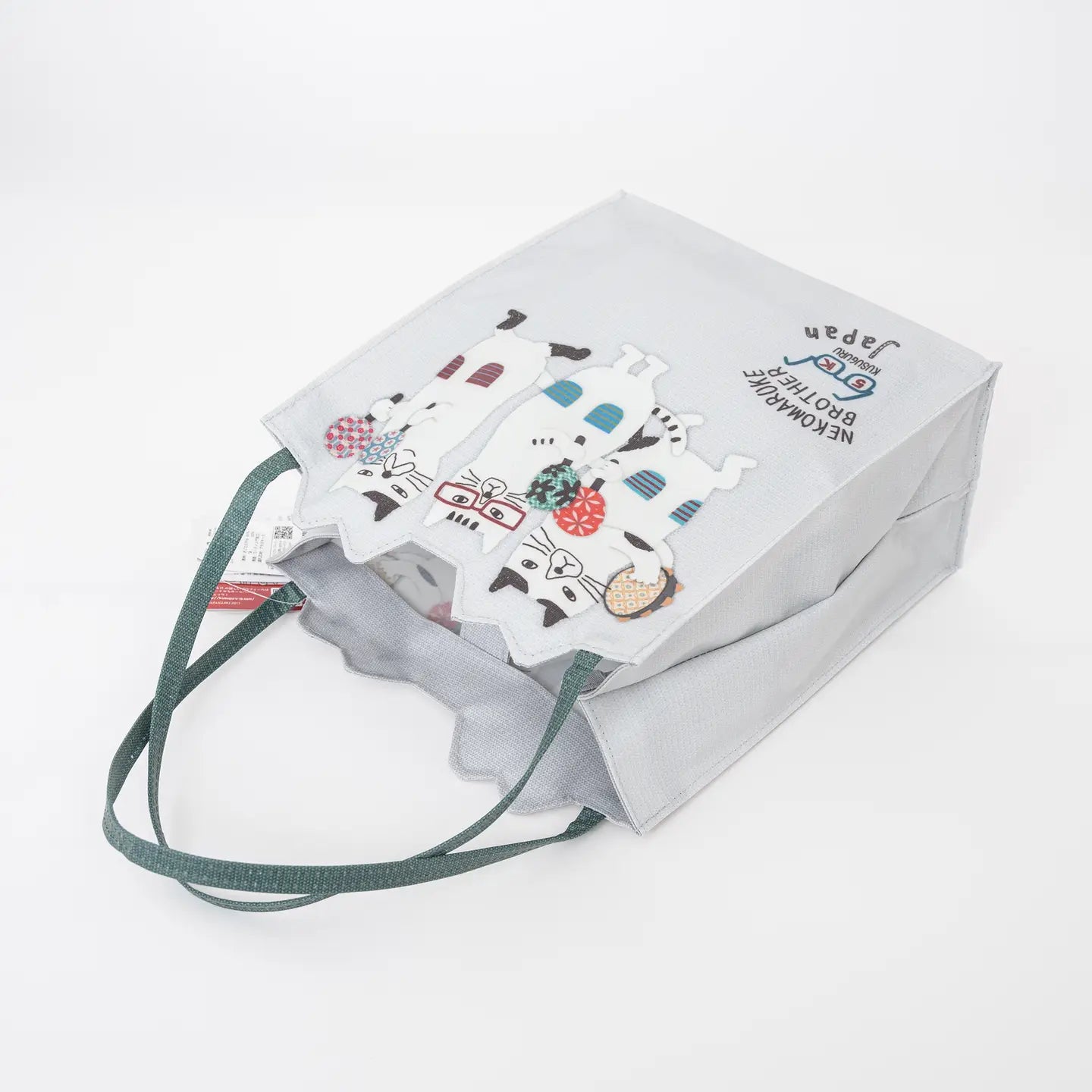 Whimsical "Nekomaruke Brother" Waterproof Mini Tote - Kusugu