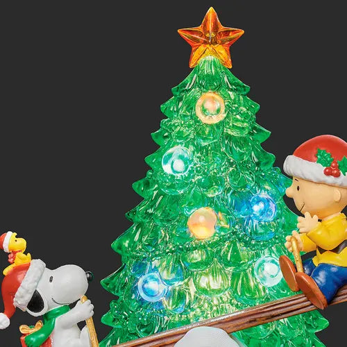 Peanuts Charlie Brown and Snoopy Moving Seesaw LED Christmas Nightlight by Roman Lights