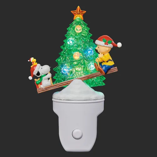 Peanuts Charlie Brown and Snoopy Moving Seesaw LED Christmas Nightlight by Roman Lights