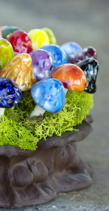 Mushroom Fairy Garden Stakes