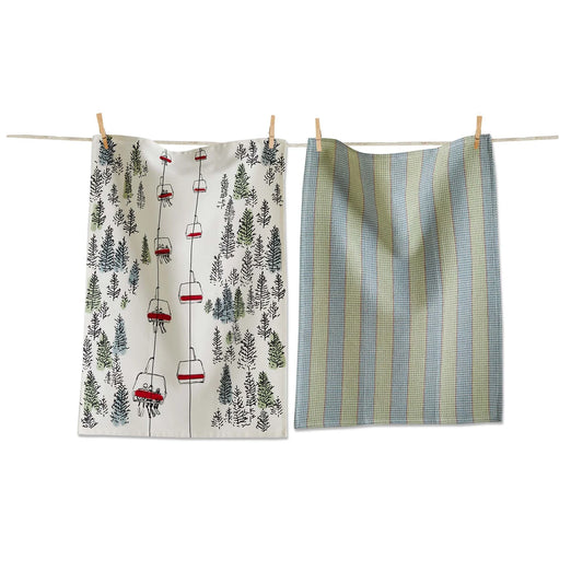Ski Lift Dishtowel Set Of 2