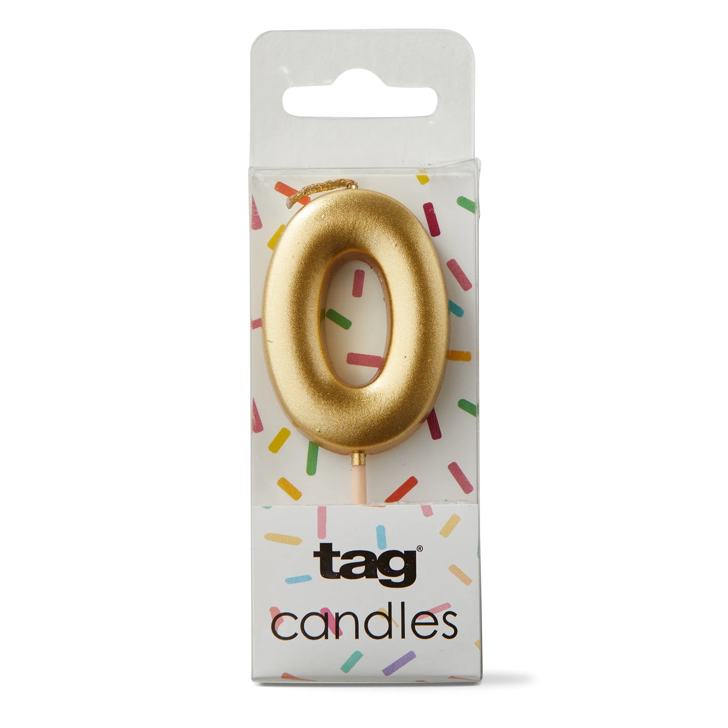 Metallic Digit Candle