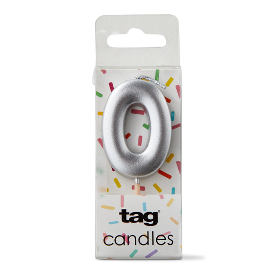 Metallic Digit Candle