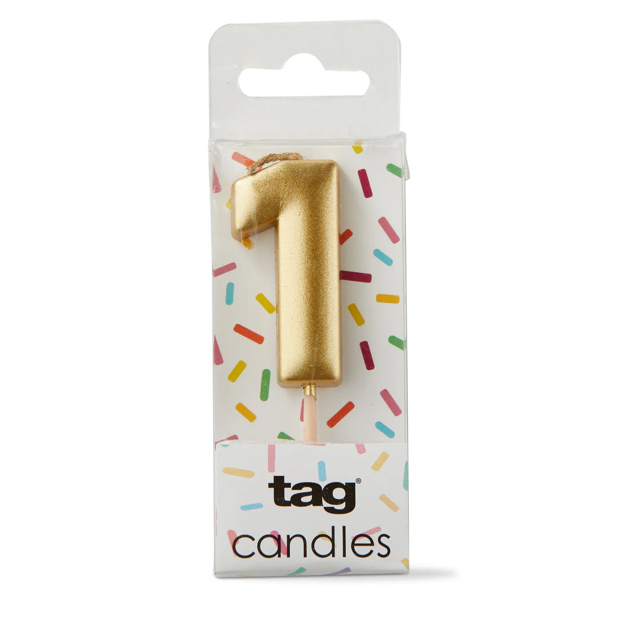 Metallic Digit Candle