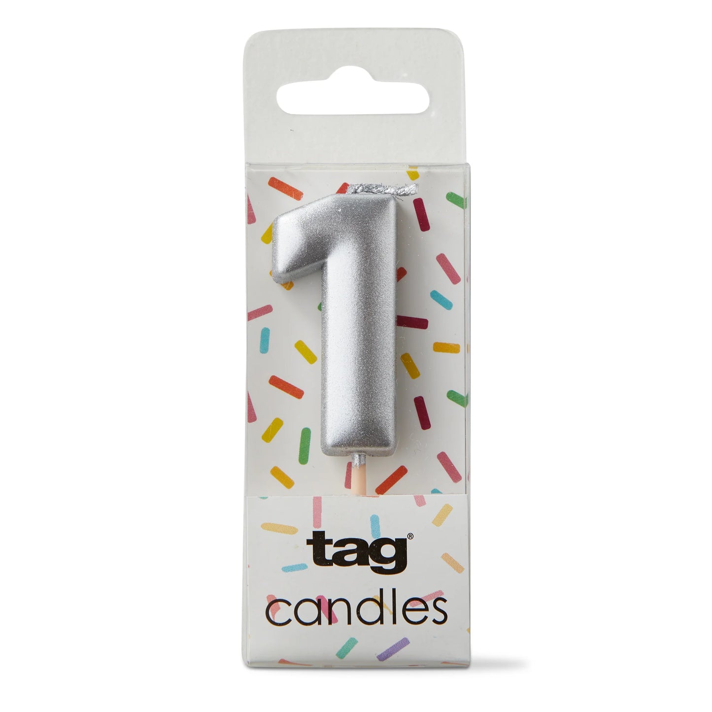 Metallic Digit Candle