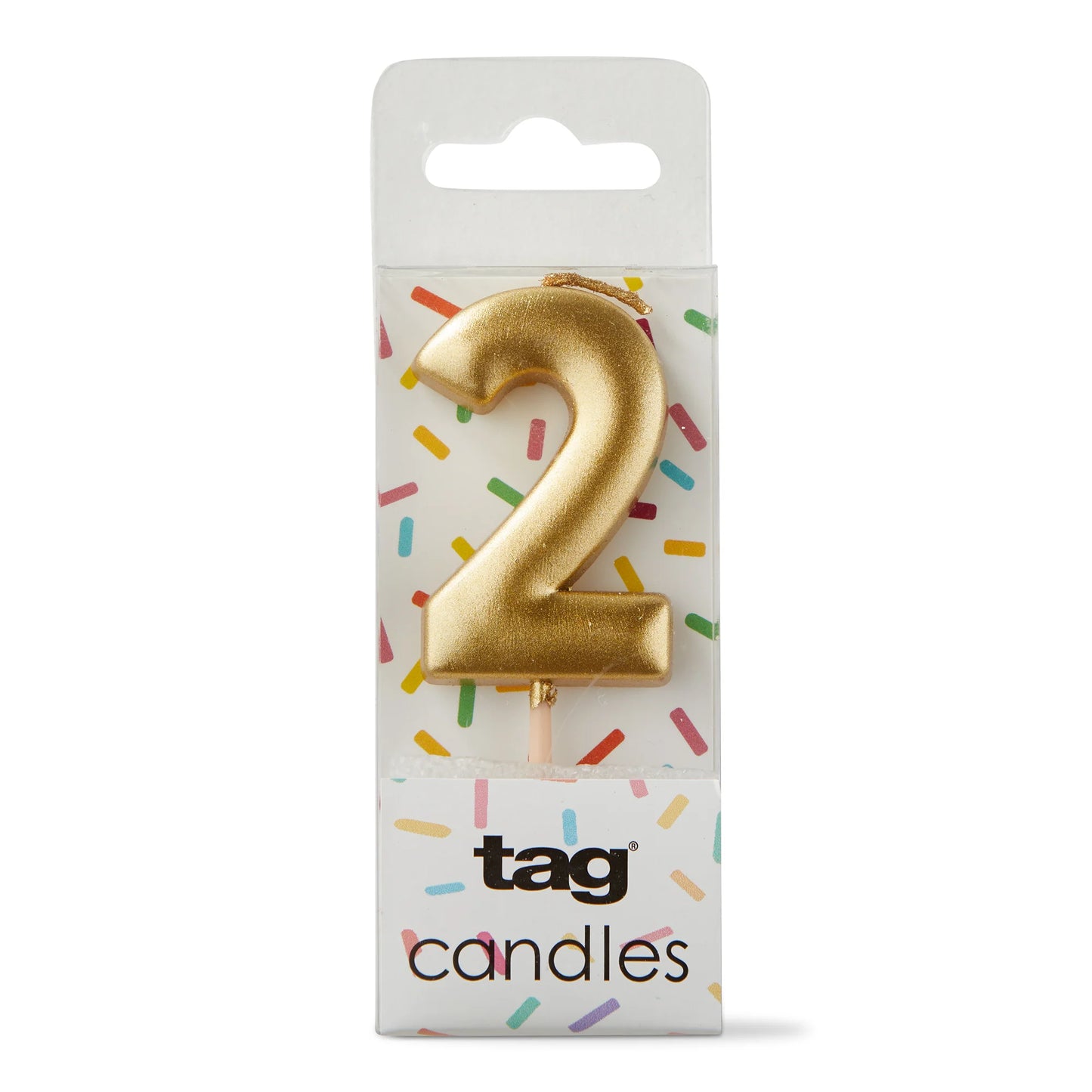 Metallic Digit Candle