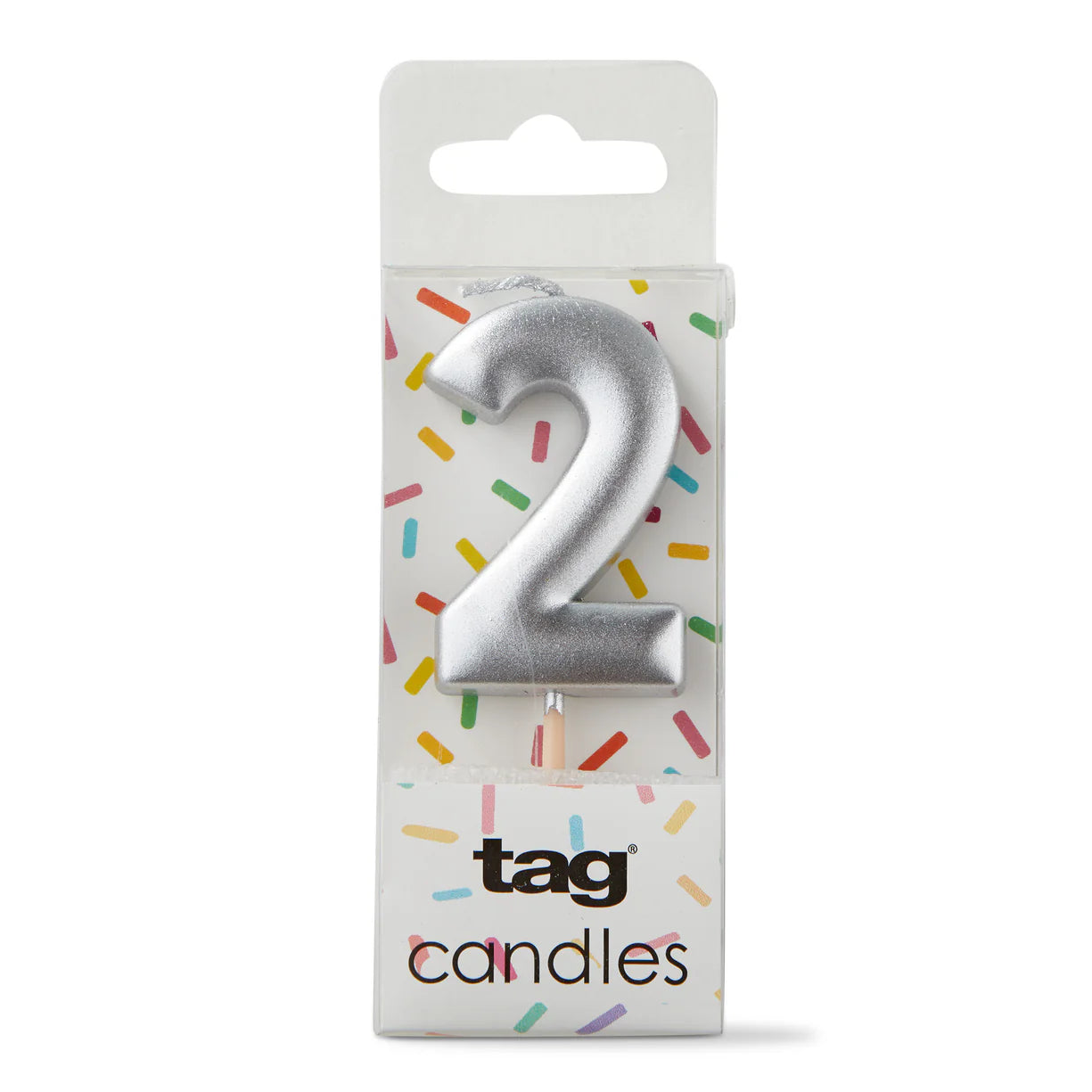 Metallic Digit Candle