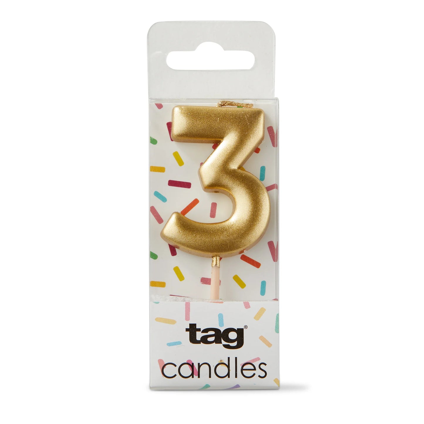 Metallic Digit Candle