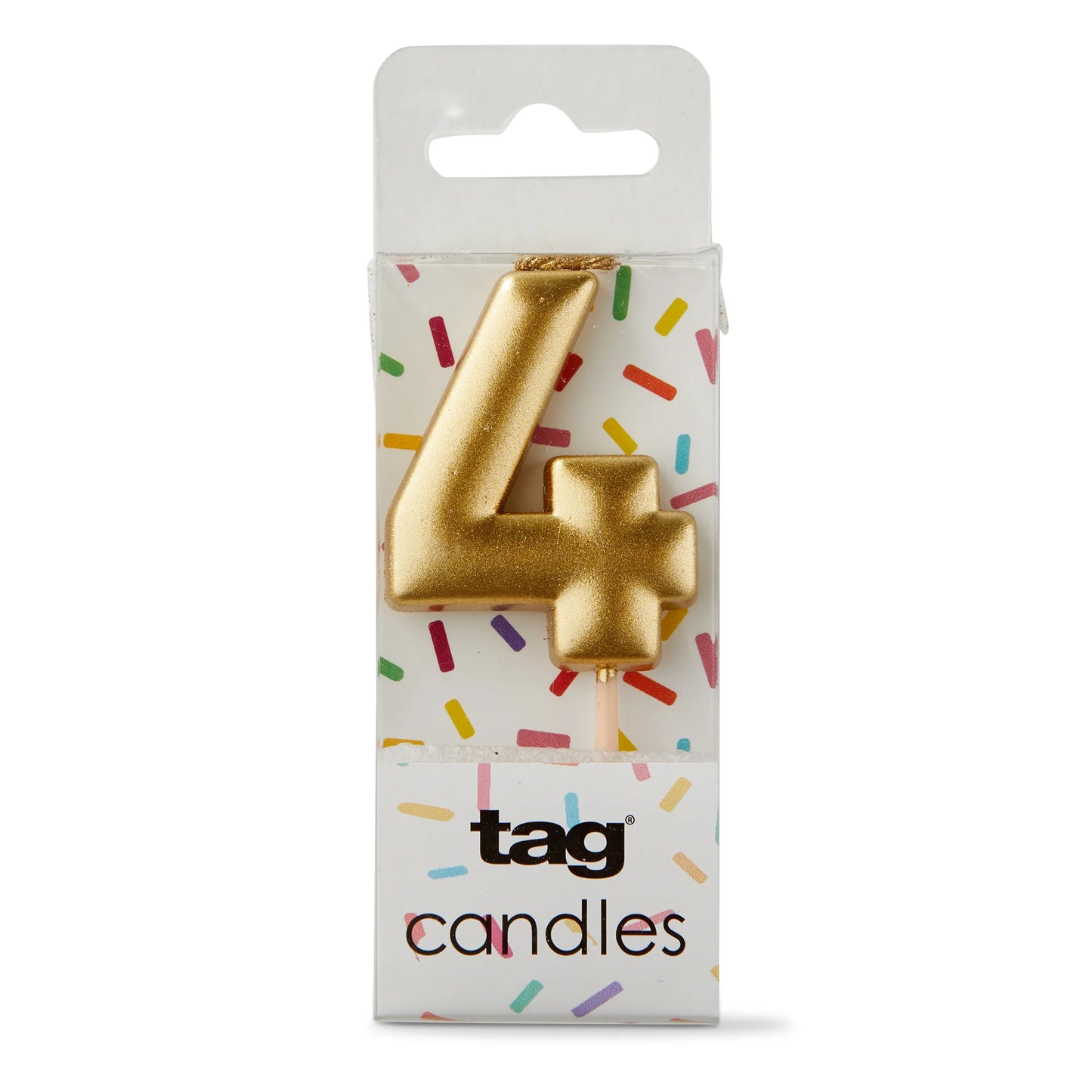 Metallic Digit Candle