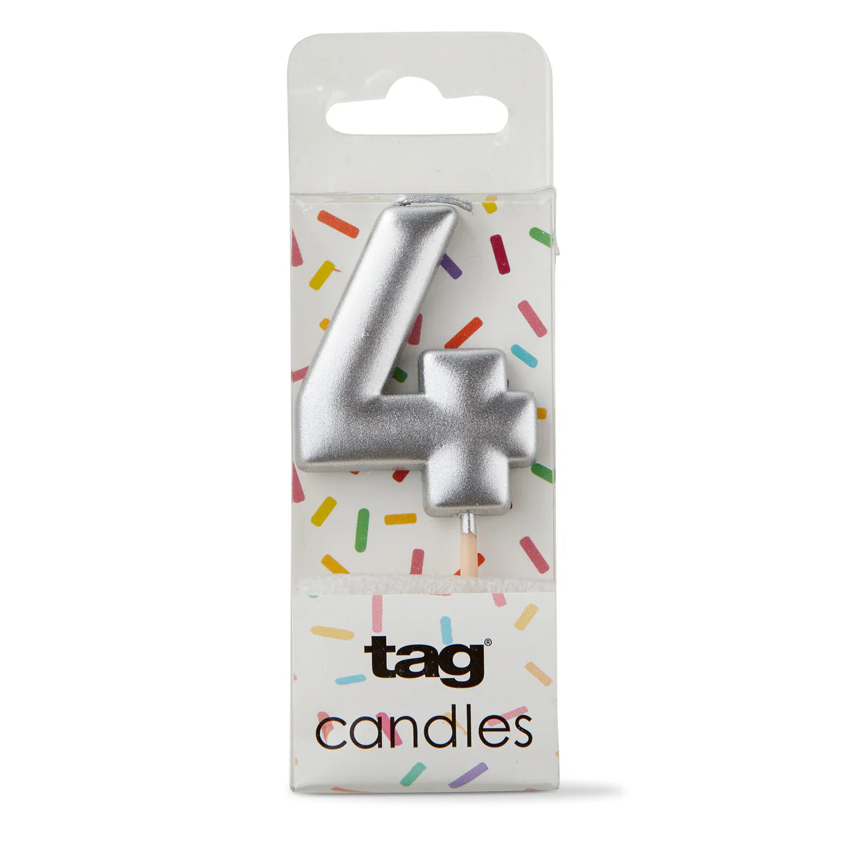 Metallic Digit Candle