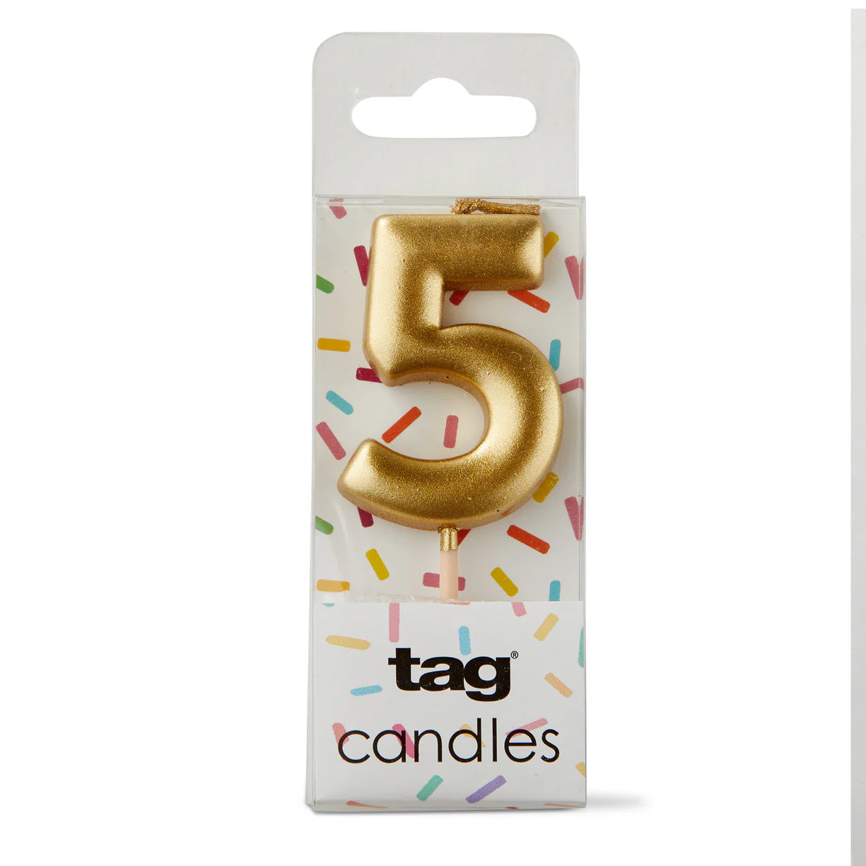 Metallic Digit Candle