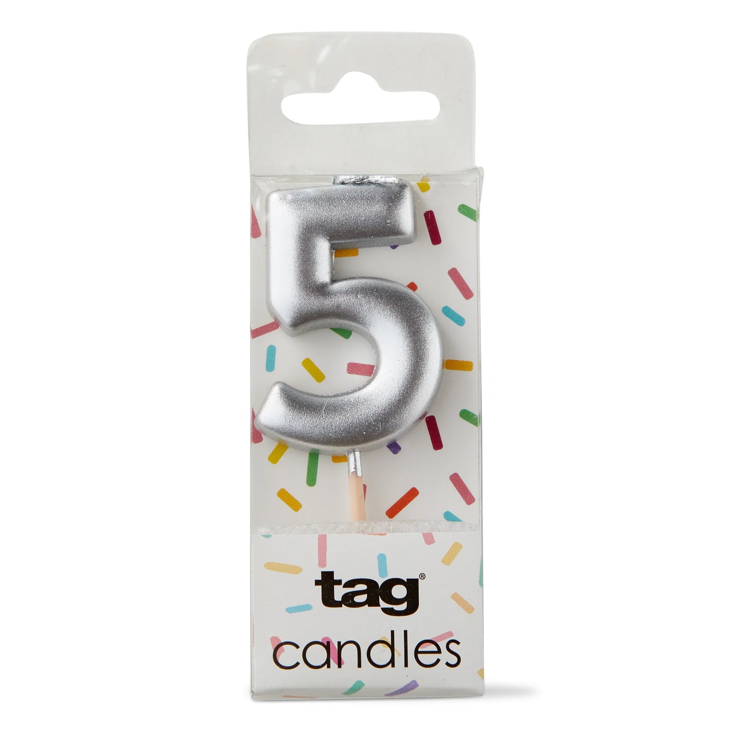 Metallic Digit Candle