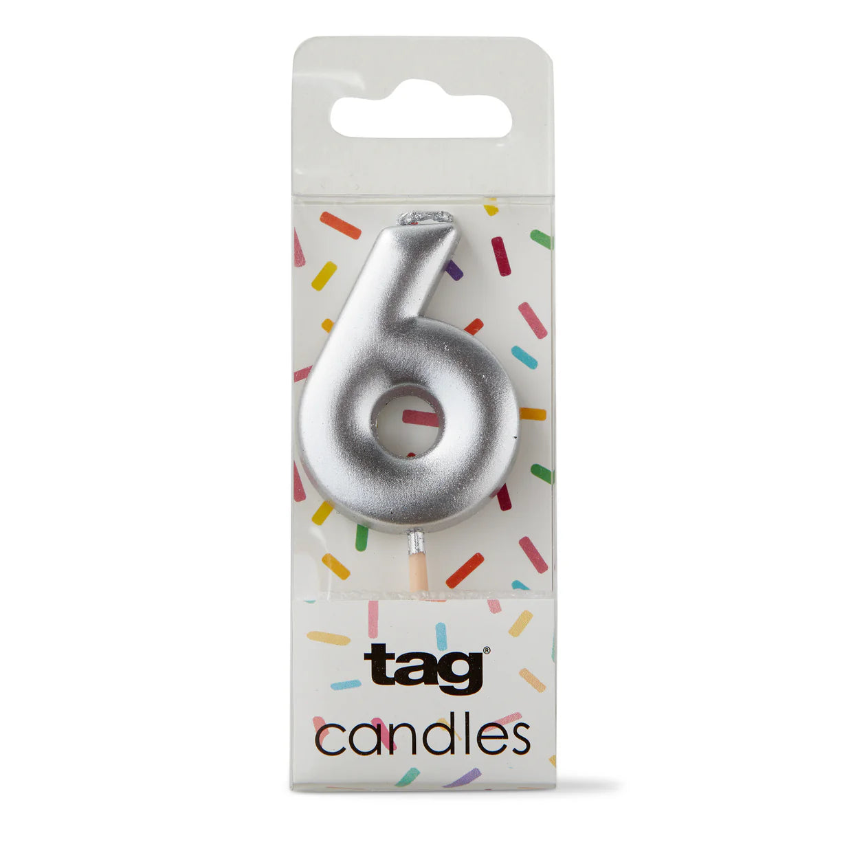 Metallic Digit Candle