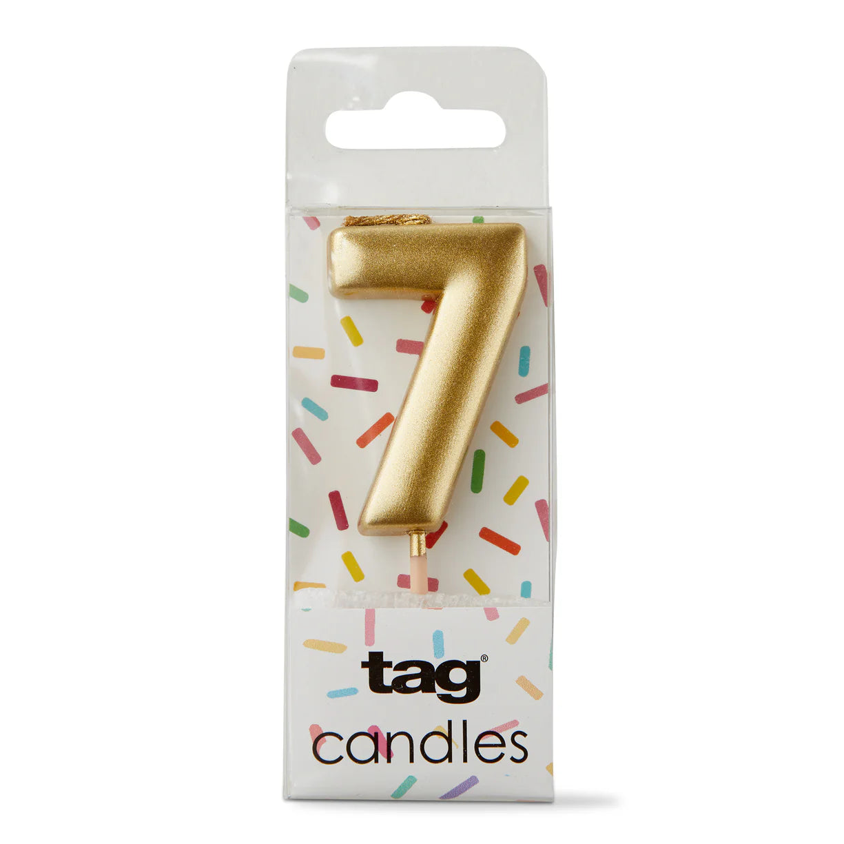 Metallic Digit Candle
