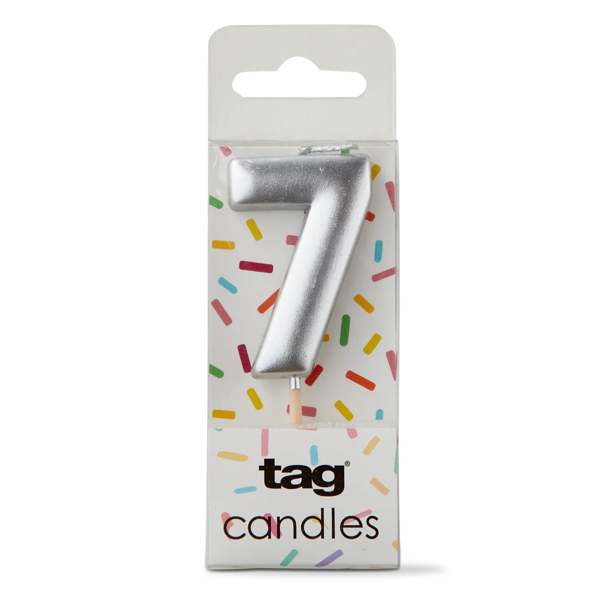 Metallic Digit Candle