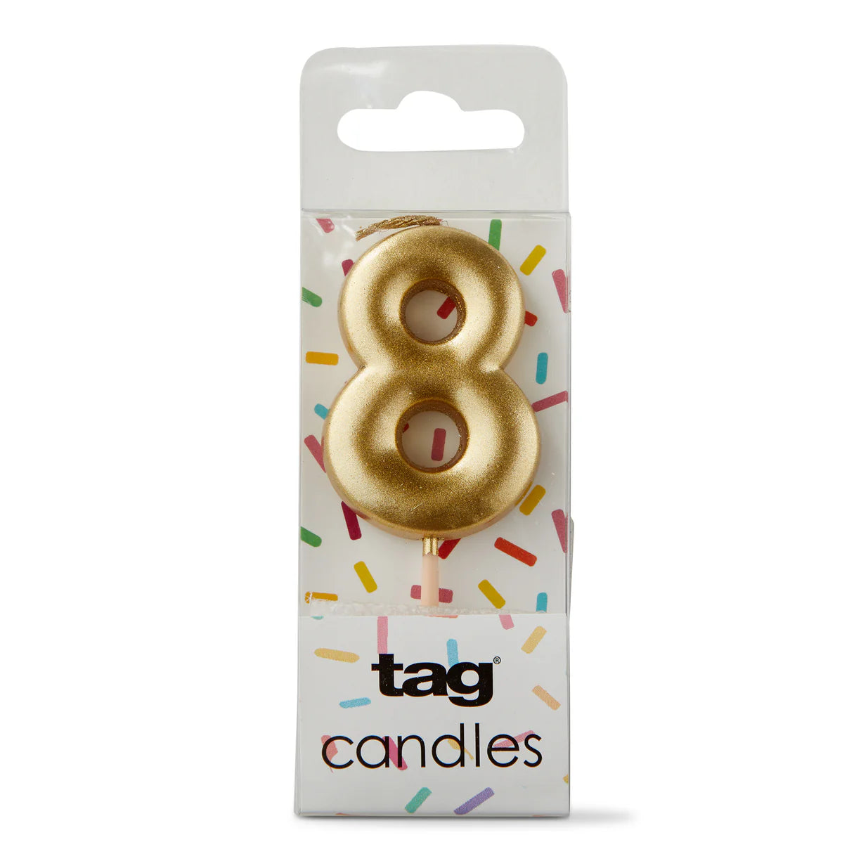 Metallic Digit Candle
