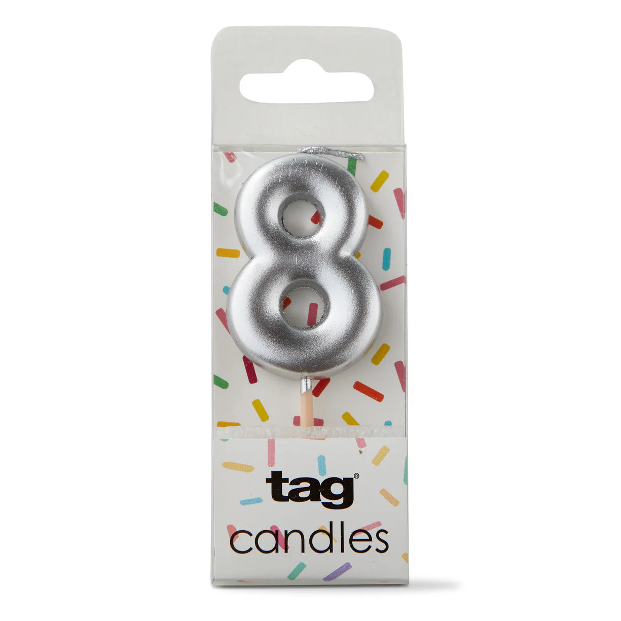 Metallic Digit Candle