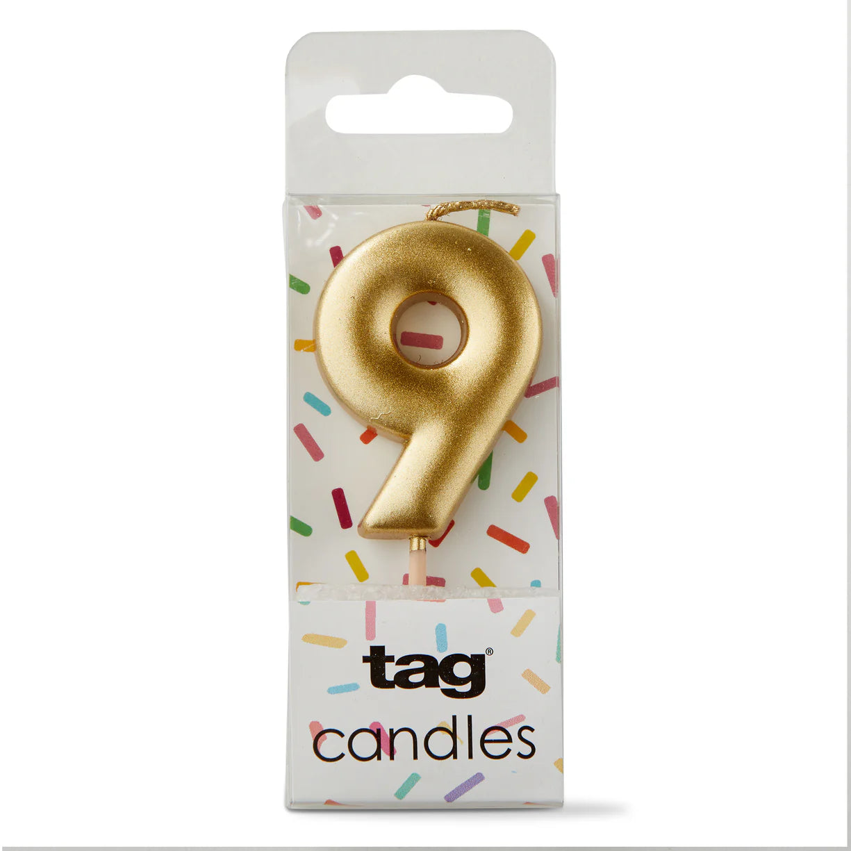 Metallic Digit Candle