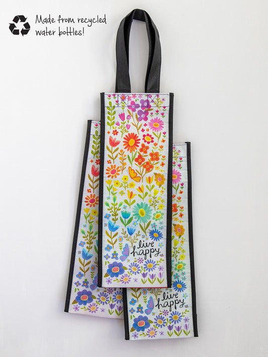 Wine Tote Happy Bag - Live Happy