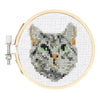 Mini Cross Stitch Embroidery Kit - Tabby Cat