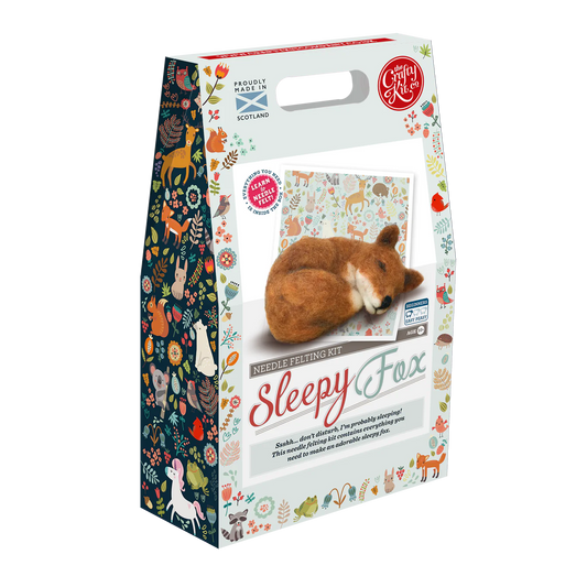 Sleepy Fox Needle Felting Craft Kit