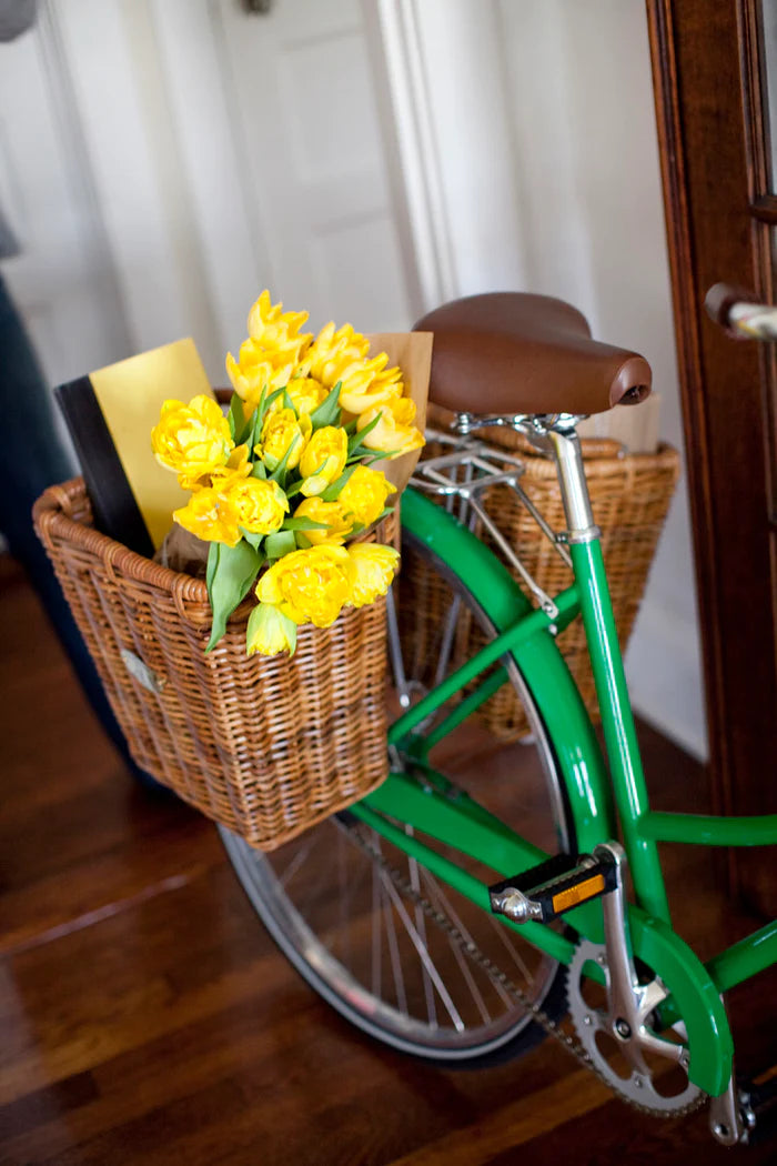 CISCO PANNIER Rear Rack Brown Rattan Bike basket Mrs