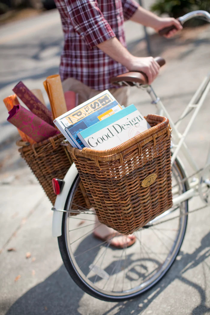 Rear bike wicker basket hotsell