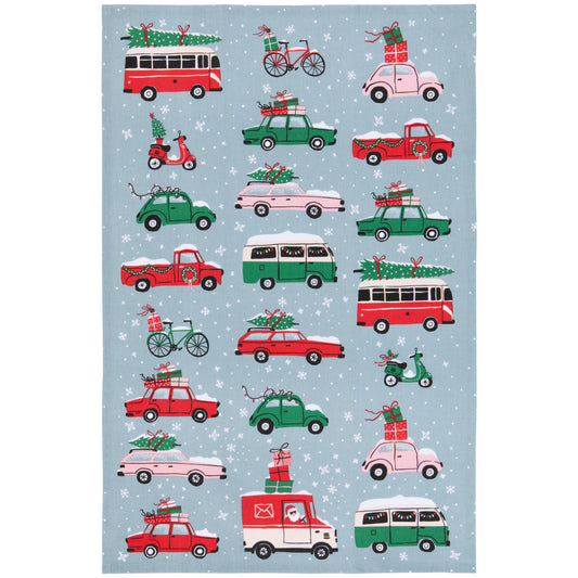 Holiday Traffic Christmas Dishtowel