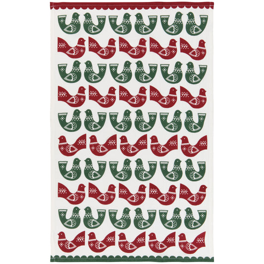 Folk Forest Christmas Bakers Floursack Dishtowels