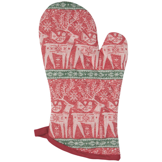 Folk Forest Christmas Jacquard Mitt