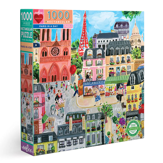 Puzzle -Paris in a Day 1000 Piece Rectangle Puzzle