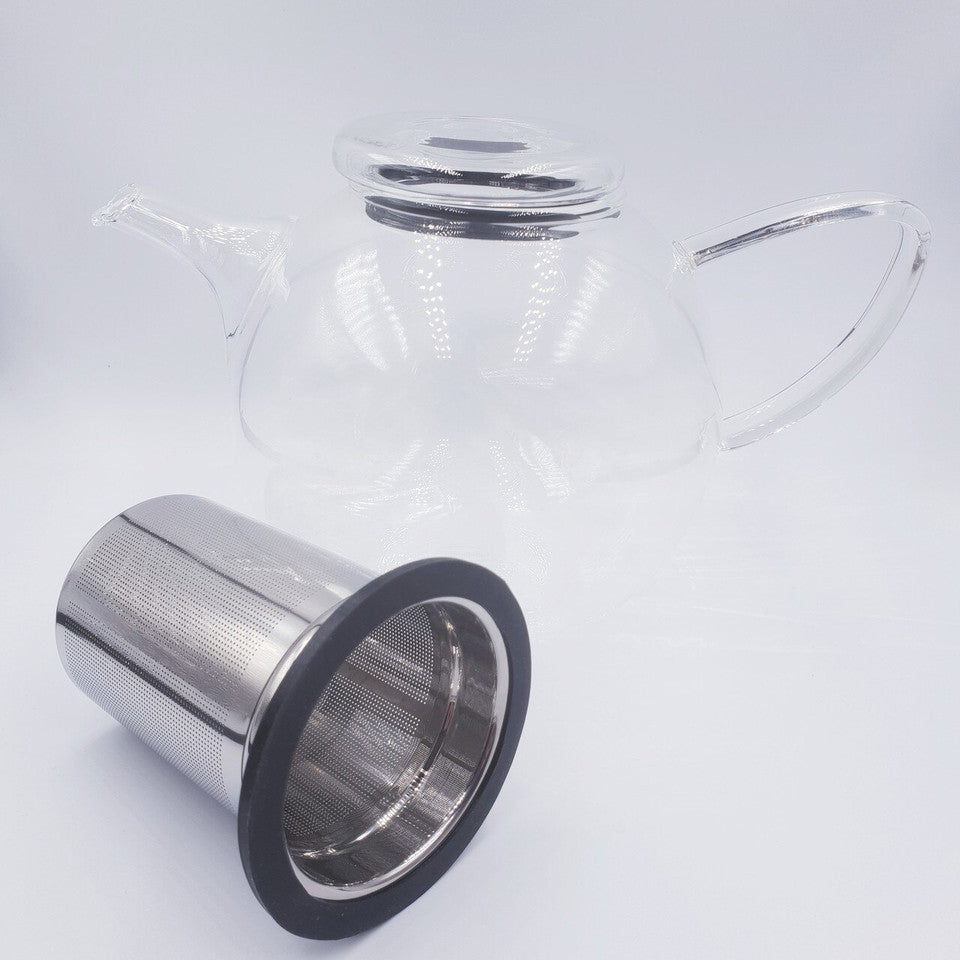 Classic Round Glass Teapot with diffuser - Glass