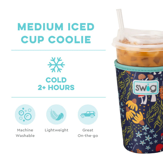 Medium Iced Cup Coolie - Mushroom Meadow