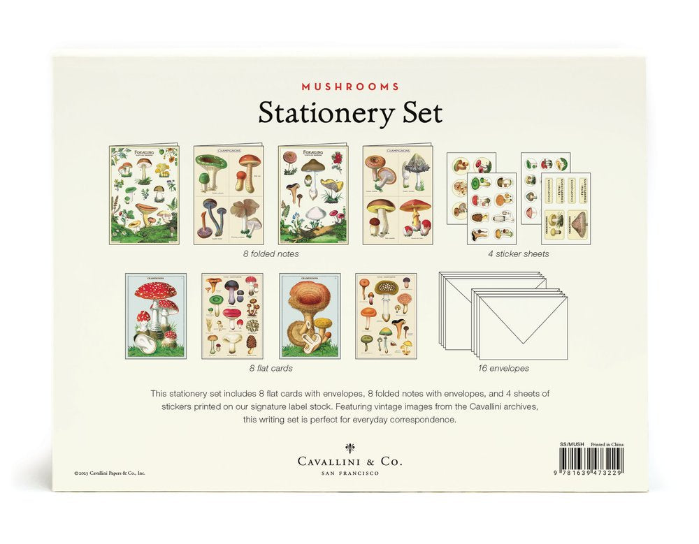 Stationery Set - Mushrooms