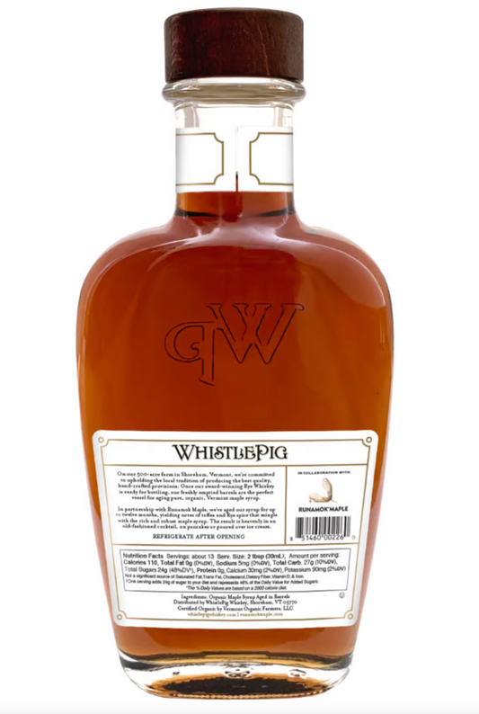 WhistlePig® Rye Whiskey Barrel-aged Maple Syrup