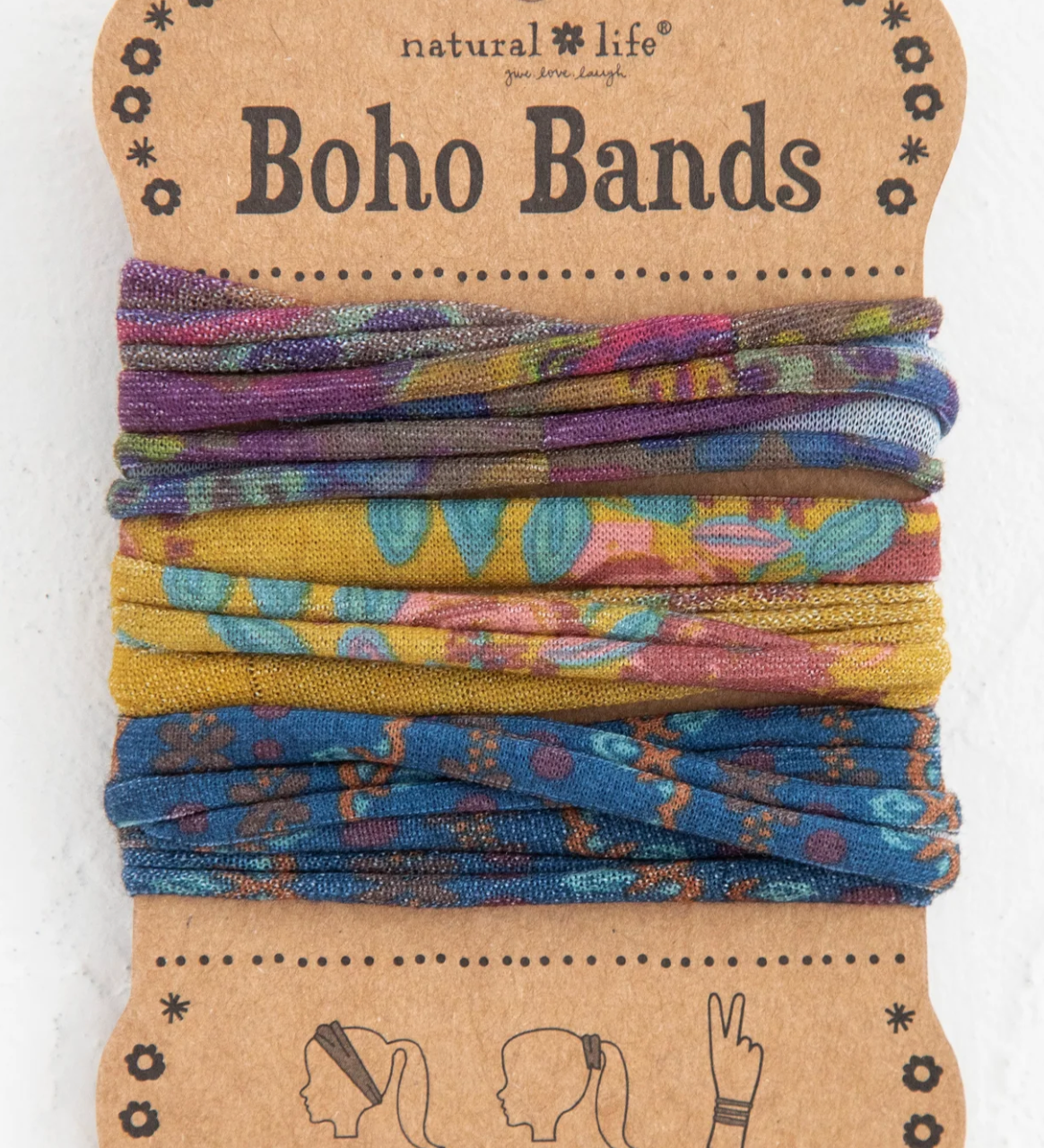 Boho Bands - Mustard Navy Plum Set of 3 (Natural Life)